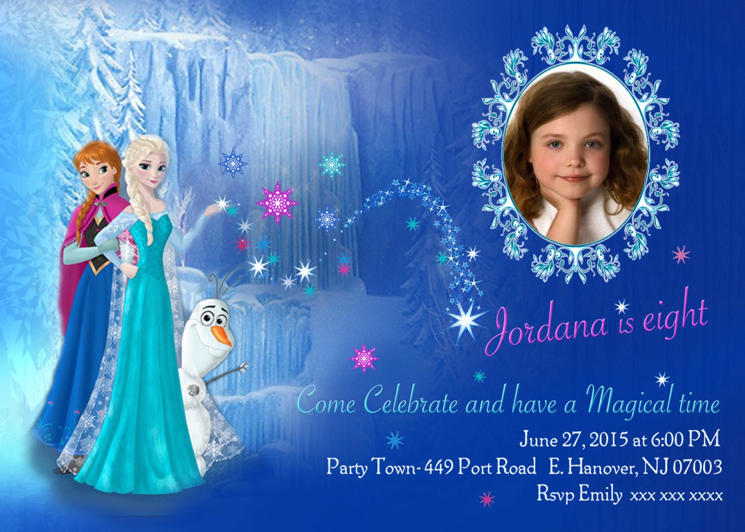 diy print frozen invitations frozen birthday invites elsa ...