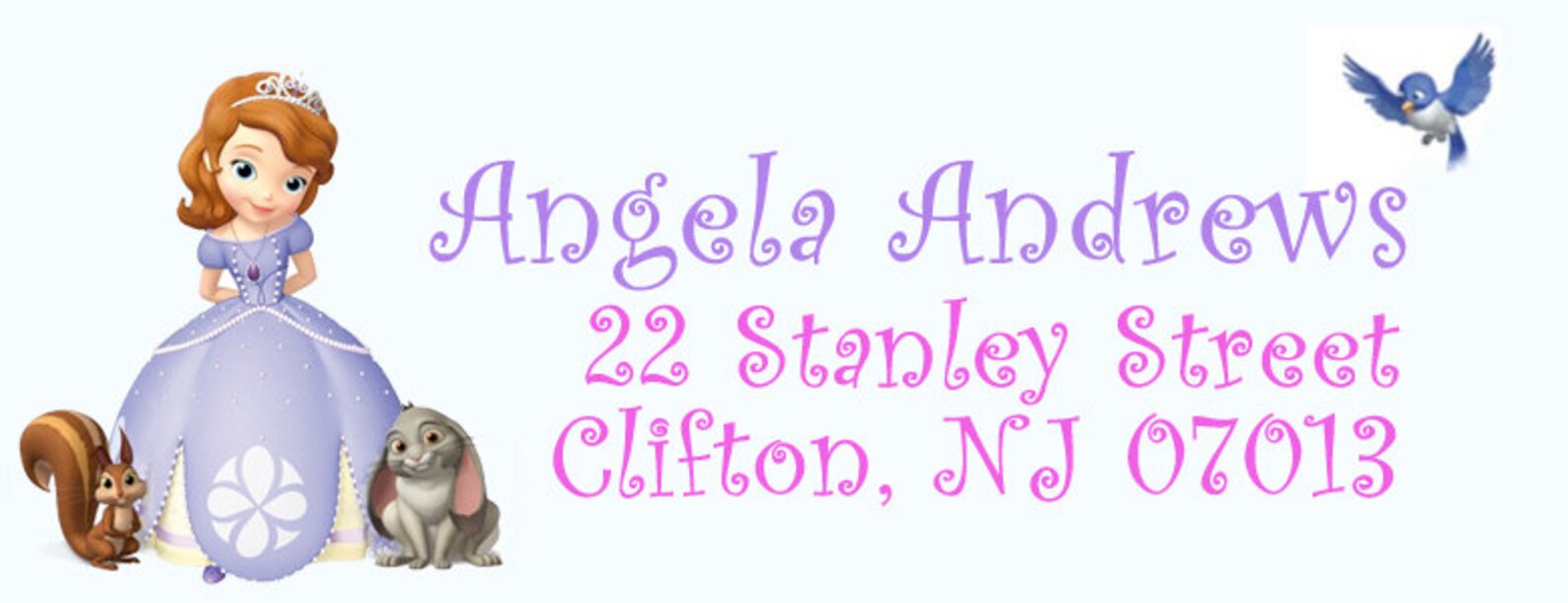 Princess Sofia Return Address Labels Sofia the First Return Etsy