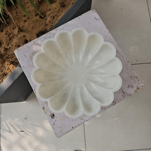 Decorative White Marble Bowl | Handmade Stone Centerpiece for Coffee Table & Entryway image 4