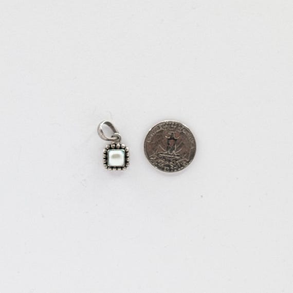 Silpada button Frame Button Pearl Charm - image 1