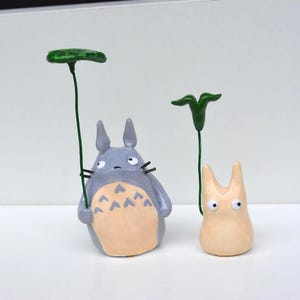 Ghibli Tortoro and friend clay figurine