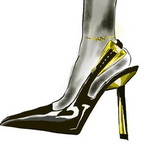 Impression d'illustrations de carte postale mode Saint Laurent