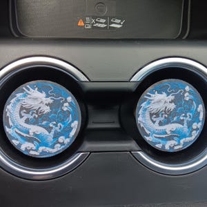 スカイドラゴン、ドラゴン、車用コースター、コースター、車用アクセサリー、車用装飾、漫画、車用装飾、カップホルダーコースター