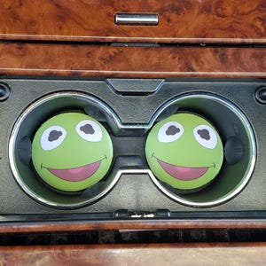 Baby Kermit, Kermit the Frog, Car Accessories, Car Decor, Car Coasters, auto decor, gift for her, cup holder coaster, personalized coaster