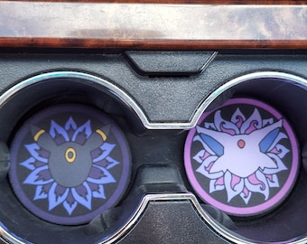 Eevee, Car Accessories, Car Decor, Car Coasters,Coaster, auto decor, gift for her, cup holder coaster, cute  coasters