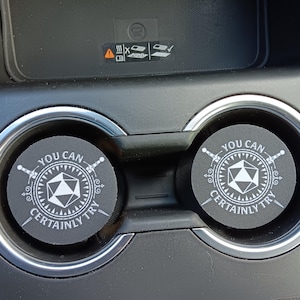 DND, Dungeons & Dragons, Car Accessories, Car Decor, Car Coasters, auto decor, gift for him, cup holder coaster