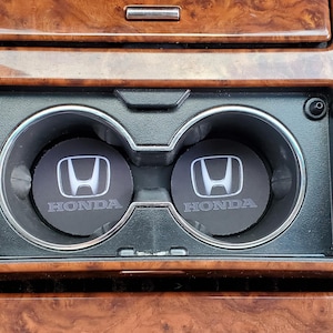 Honda, , Car Accessories, Car Decor, Car Coasters,Coaster, auto decor, gift for her, cup holder coaster, personalized coaster