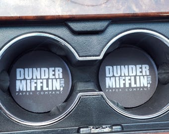 Dunder Mifflin, The Office, Car Accessories, Car Decor, Car Coasters,Coaster, auto decor, gift for her, cup holder