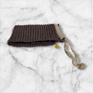 Runaway Bay Crochet Wristlet, Shimmering Yarn, Concert Bag