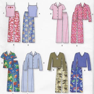 Simplicity. #1043 Girl, Boy/Toddler Pajama Pattern SZ 3-6