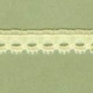 Vintage Tiny Yellow Scalloped Lace (3 yards)  3/8 inch wide