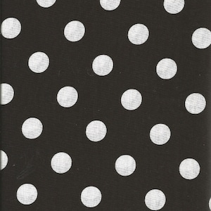 Black and White Polka Dot Fabric 1 3/8 yards