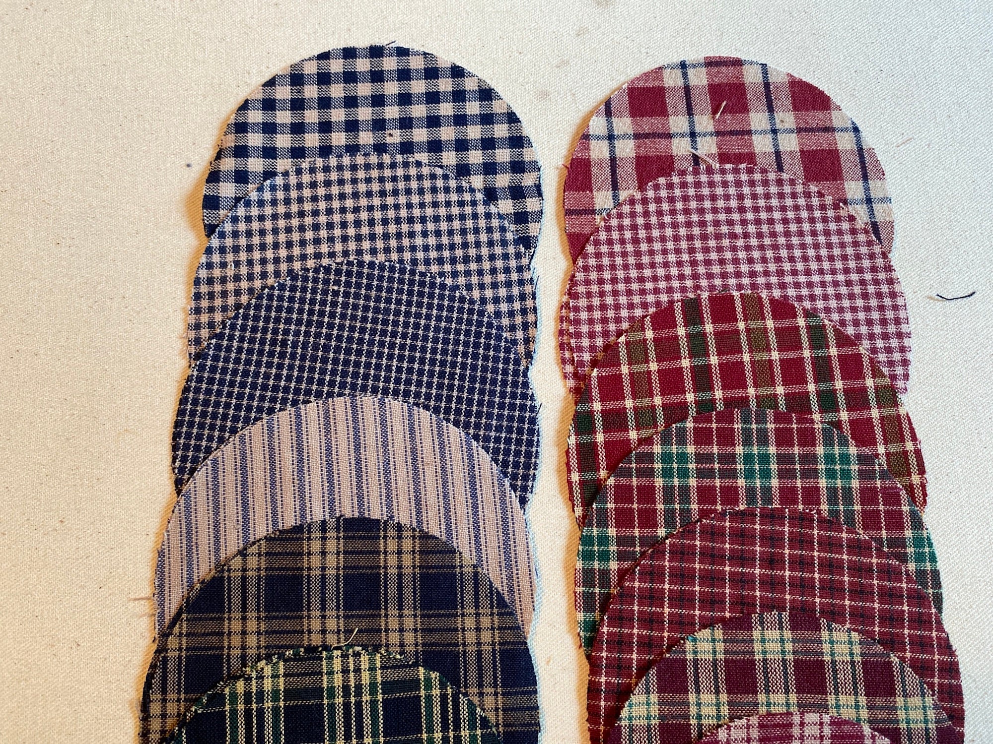 Homespun Precut Fabric Circles 30 4 Circles Set 1 Etsy