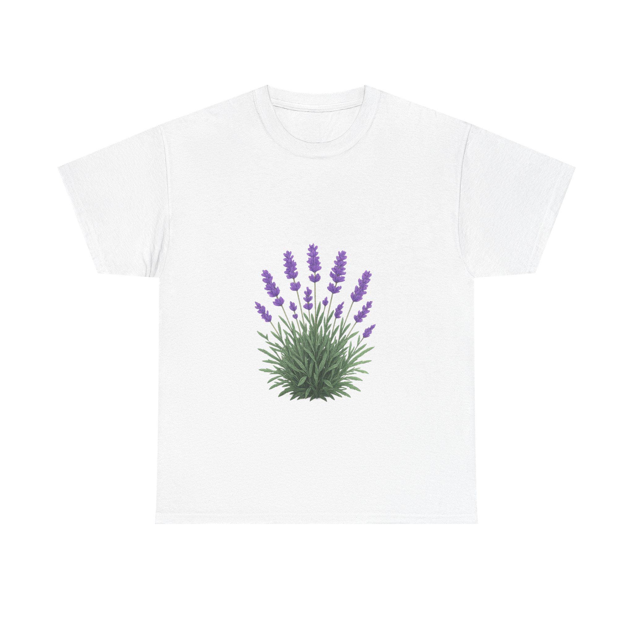 Lavender Unisex Heavy Cotton Tee | Comfortable Casual Wear, Gift for Nature Lovers, Cozy Everyday Tee