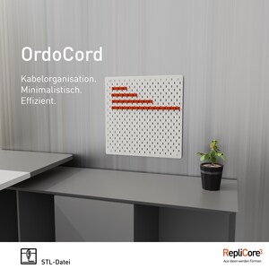 Cable holder for IKEA Skädis | Secure charging and data cables | Pegboard accessories | STL files for printing