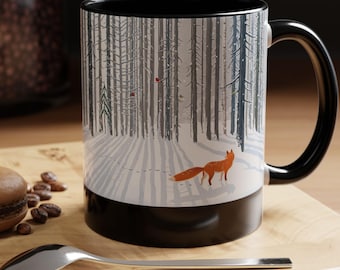 Fuchs im Winterwald Tasse - Forestcore Natur Geschenk