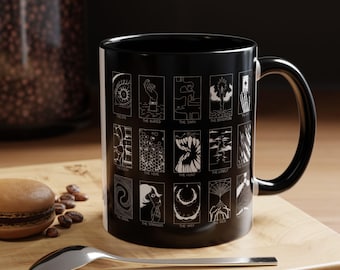Tarot Card Grid Mug | The Magnus Archives Fifteen Fears Magnus Archives