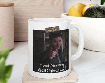 Dean Winchester Ceramic Mug - Jensen Ackles Funny Coffee Cup, Supernatural Gift, Tea Mug