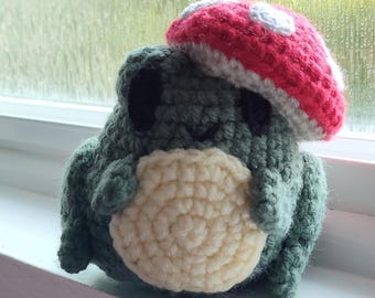 Crochet Frog Plush: Mushroom Cap Amigurumi