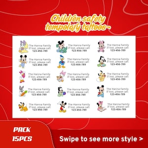 "Personalisierte Kinder ID Tattoos - ""Wenn verloren, bitte melden"" Design - Sicherheitstattoos im Multi-Pack."