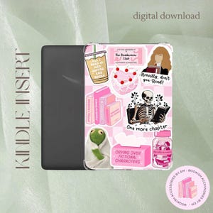 Kindle Printable Insert | Clear Case Insert | Kindle Aesthetic | Kindle Stickers | Digital Download