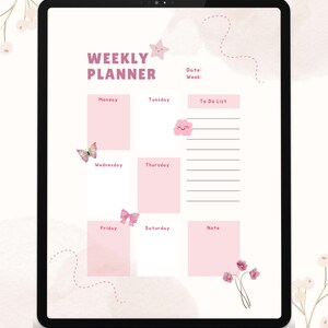 Weekly Planner Organizer Undated Minimalist Productivity Journal Goal Setting Schedule Notebook Stationery for Women and Students