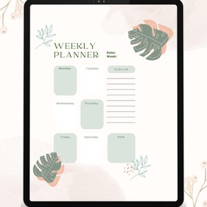 Weekly Planner Organizer Undated Minimalist Productivity Journal Goal Setting Schedule Notebook Stationery for Women and Students