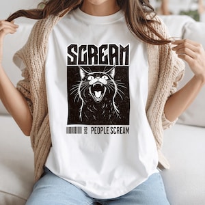 Scream Cat Shirt, Funny Cat Meme Tee, Cat Lover Gift, Unisex Cat Shirt, Comfort Colors T-Shirt, Cat Yelling Hoodie, Meme Cat Sweatshirt