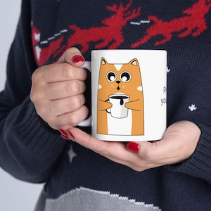 Taza de cerámica personalizada, bonita taza de café personalizable para el hogar o la oficina, regalo para amantes de los perros, decoración de cocina única, imprímela a tu gusto.