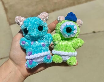 2 i 1 Baby Monsters Crochet Pattern PDF, Amigurumi