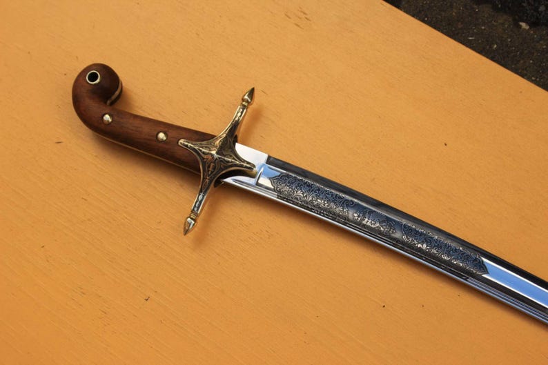 Handmade Arabic Islamic Shamshir, Ottoman Sword With Scabbard Replica ...