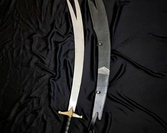 Handmade Zulfiqar Sword, Imam Ali Sword With Leather Sheath Replica Gift For Him