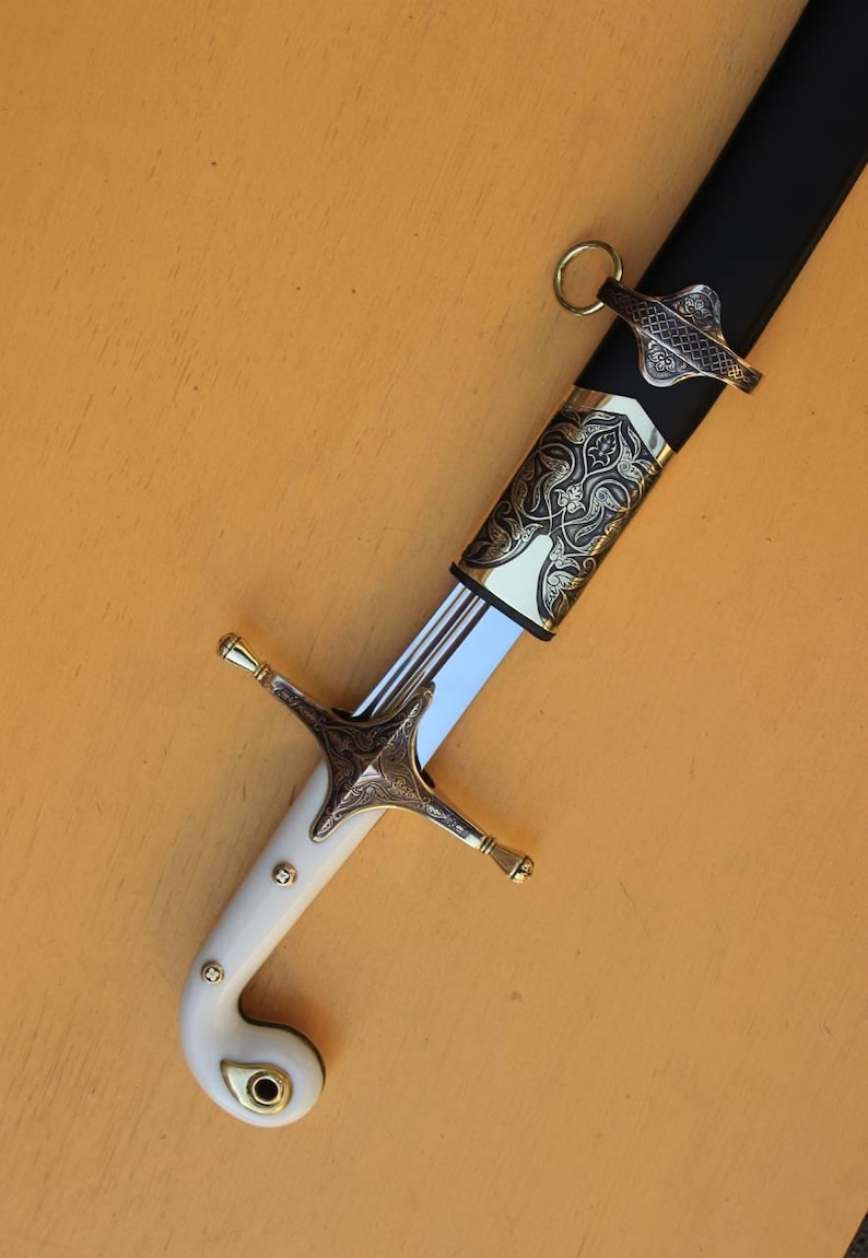 Handmade Islamic Shamshir, Ottoman Sword With Resin Handle Comes With ...