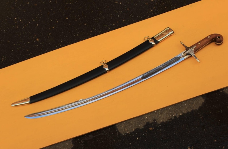 Handmade Arabic Islamic Shamshir, Ottoman Sword With Scabbard Replica ...