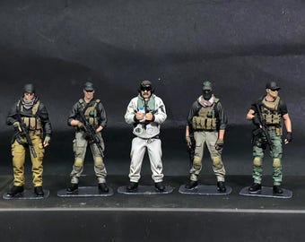 1/35 Scale Nicolás Maduro & 4 DEA Special Forces Figure Set - Toy Soldier- Modern Military Miniature - Elite Special Ops Diorama Accessory