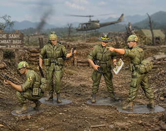 1/35 Scale US 1st Cavalry Vietnam War Air Mobile Infantry Hand Painted Figures