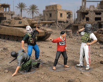 1/35 Scale Iraq Insurgents Middle East Combat Hand Painted Military Figures