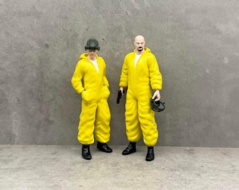 1/18 Breaking Bad Resin Figure Set Jesse & Walter White, Diorama Accessories for 1:18 Diecast Model Cars, Heisenberg Figurine, Hand Painted