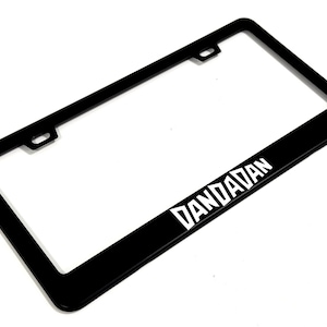 DANDADAN Anime License Plate Frame: Black Stainless Steel