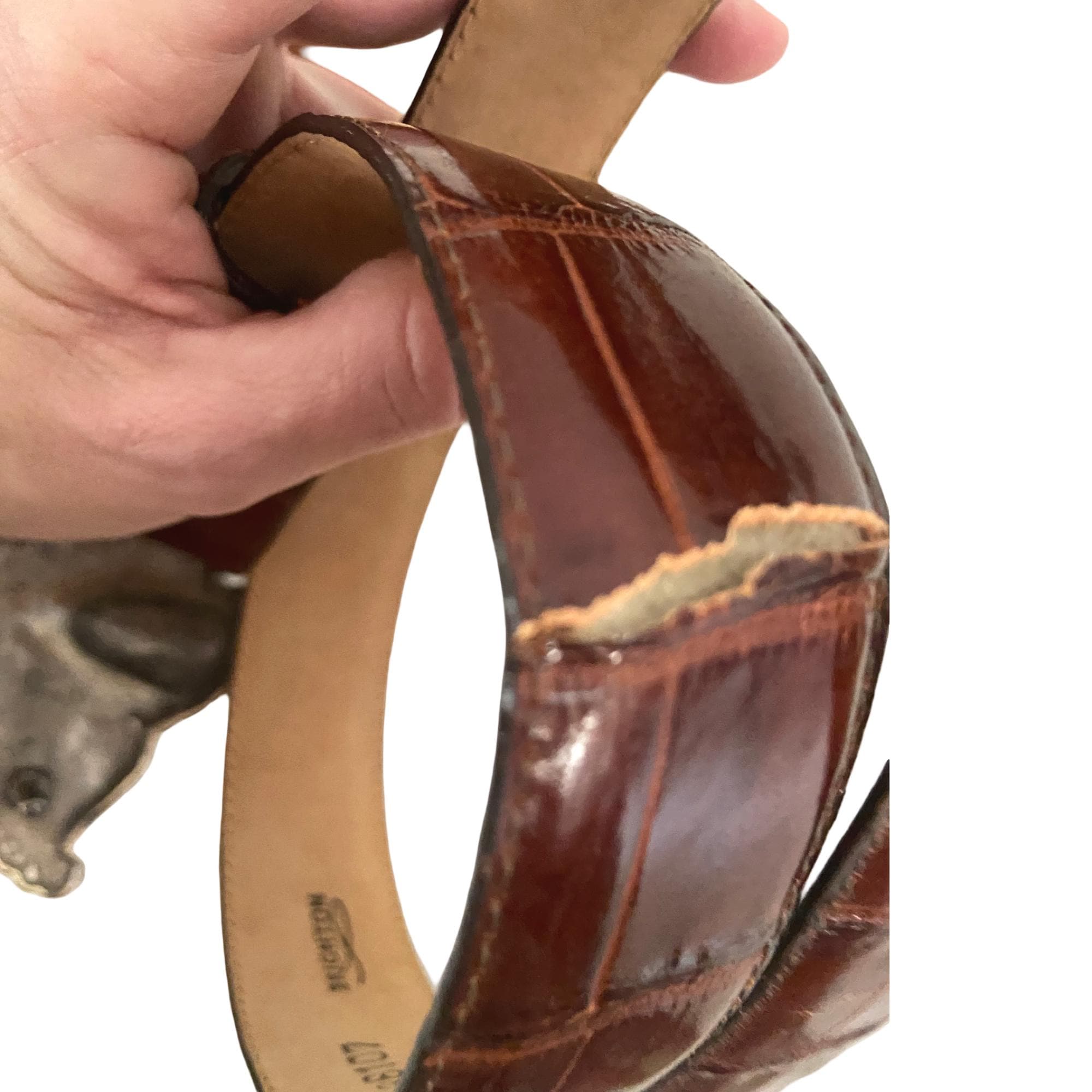 Vintage 90s Brighton Leather and Silver Belts (set of 4 