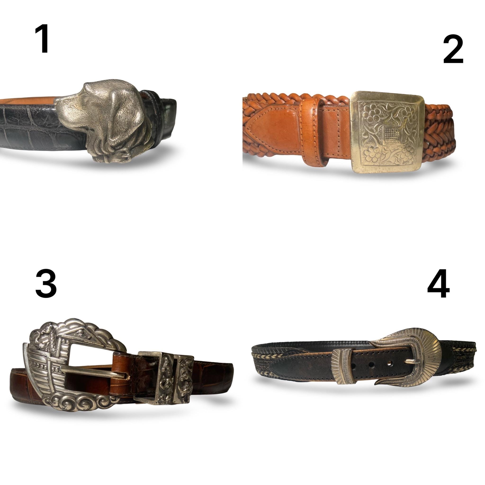 Brighton Vintage 80’s Braided Adjustable Western Belt Size 34 Vintage Brighton belt – Holy Thrift main image 3