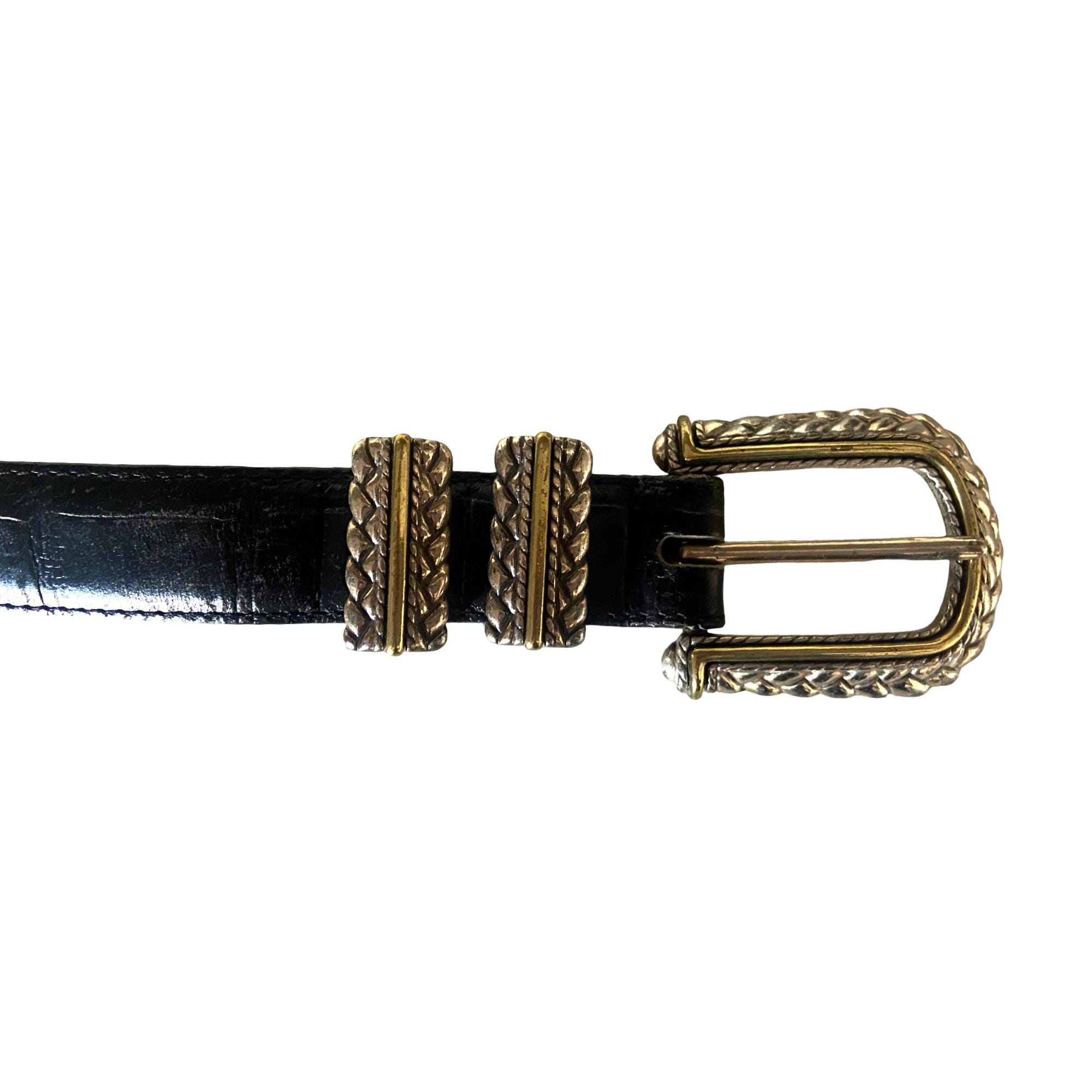 VINTAGE 90’s BRIGHTON DANTY BELT SIZE LARGE VINTAGE SIZE Vintage 90s Brighton Leather and Silver Leather Belt - Etsy main image 4