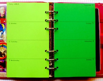 Horizontal Week on 2 Pages Planner Refill