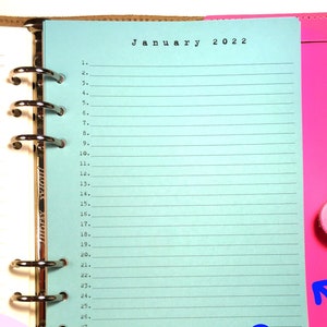 Month on 4 Pages Planner Refill image 1