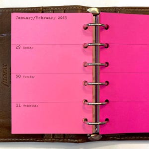 Horizontal Week on 2 Pages Planner Refill