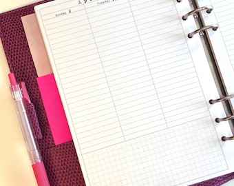 May include: A close-up of a weekly planner page with the date "April 1 2063" and the days of the week labeled "Monday 2", "Tuesday 3", "Wednesday 4", and "Thursday 5". The page is divided into columns for each day and has lined sections for writing.