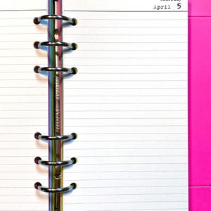 Gevoerde dag-per-pagina gedrukte planner, set van 4 of 12 maanden, ingebonden en ringband navulpapier, kleur kiezen afbeelding 2