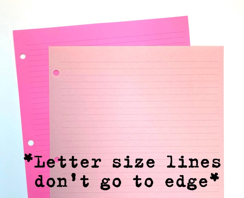 Lined Planner Paper, 18 or 54 Sheets image 3