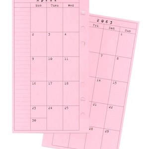 May include: A pink calendar page for April 2063. The calendar is divided into seven columns for each day of the week, with the days of the week labeled at the top. The calendar is designed for a planner or organizer.