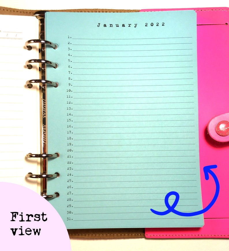 Month on 4 Pages Planner Refill image 1